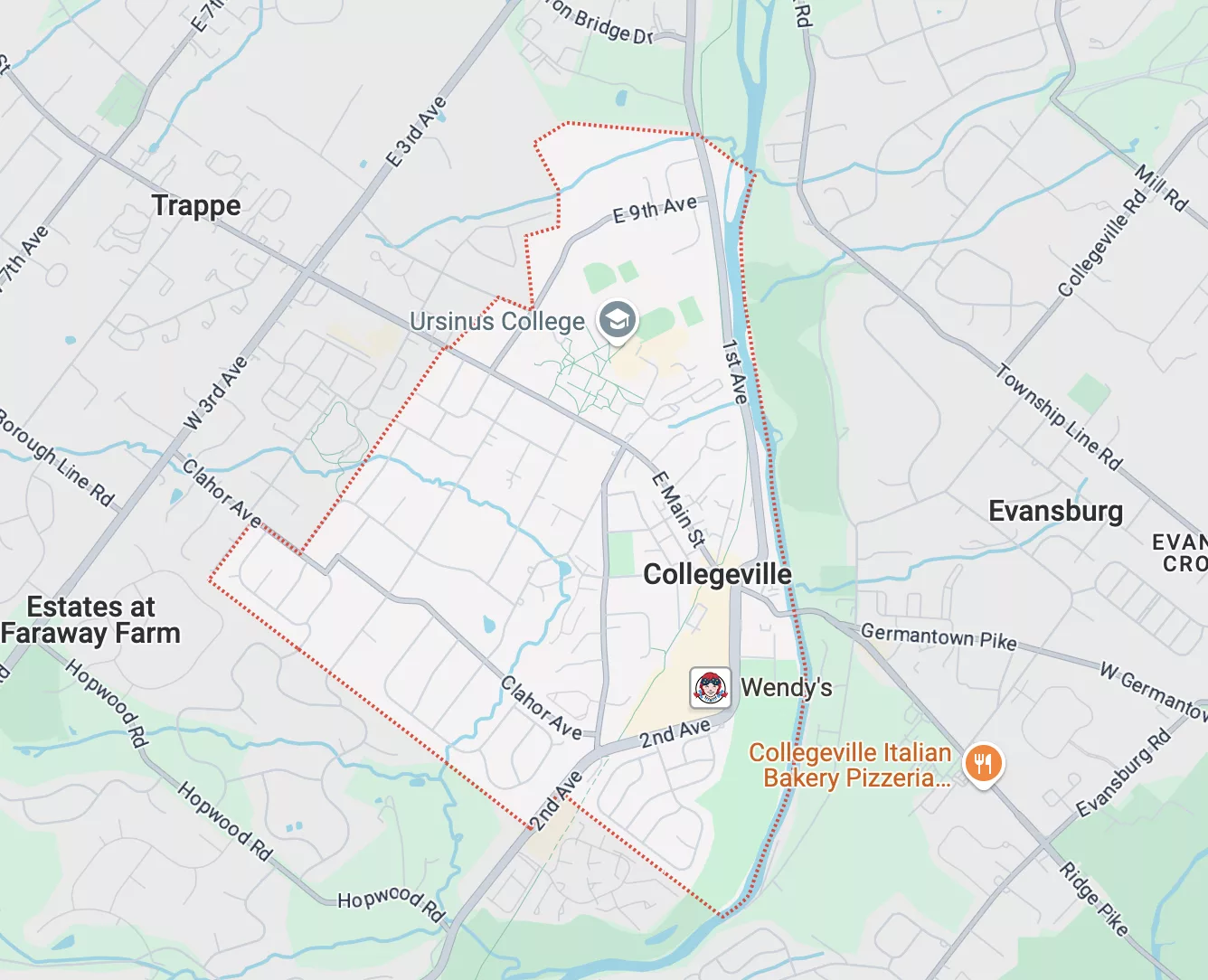 Collegeville map